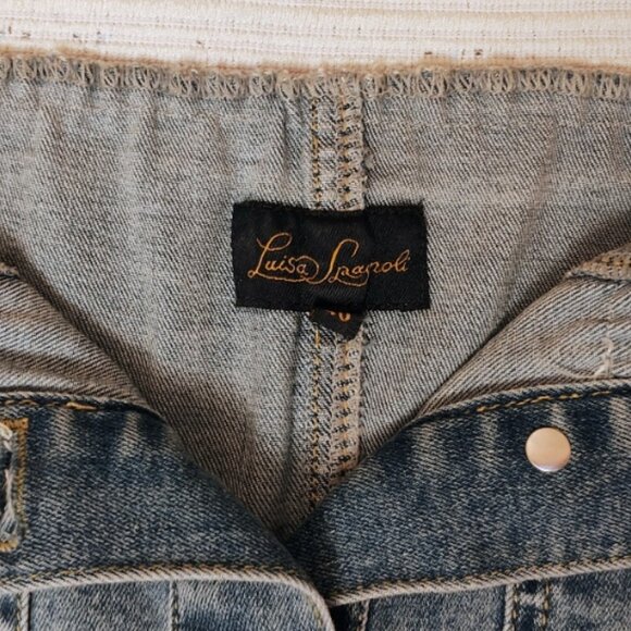 LUISA SPAGNOLI Denim Jacket With Popping Elastic Collar - Picture 3 of 7